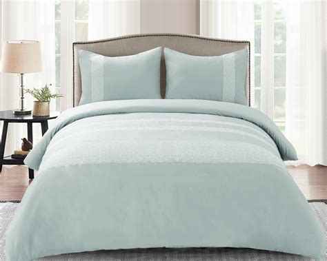 Pebble Cotton Comforter Set In Seafoam Wonderhome