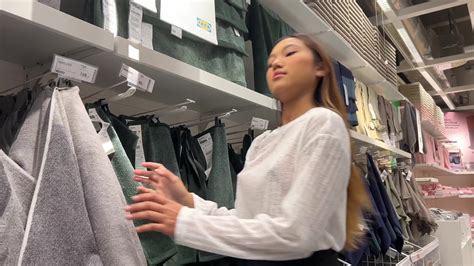Maythai Braless Shopping And Flashing Pussy On Public Leaked Porn