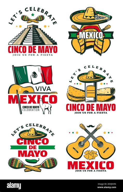 Símbolo de fiesta mexicana para el diseño de la fiesta del cinco de