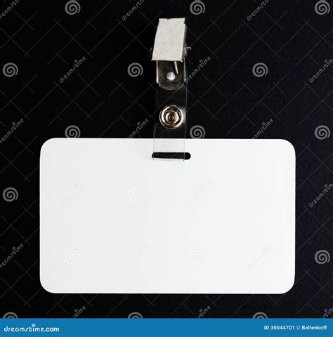 Blank White Id Card Stock Image - Image: 30044701