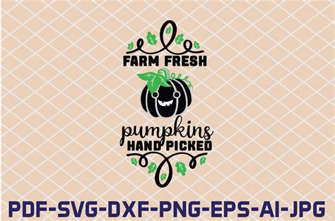 Farm Fresh Pumpkins Hand Picked SVG Cut Graphic By FH Magic Studio