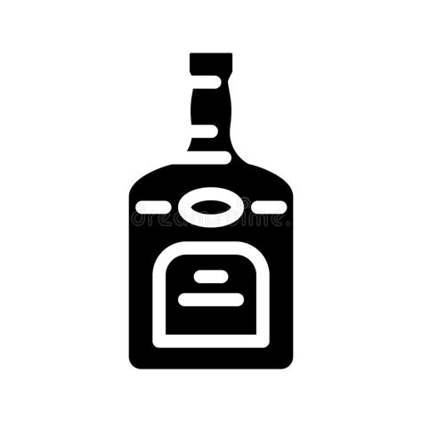 Ilustración Vectorial Del Icono Del Glifo De La Botella De Bebida De