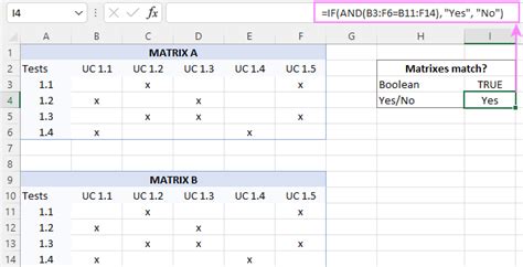 Excel If Match Formula Check If Two Or More Cells Are Equal