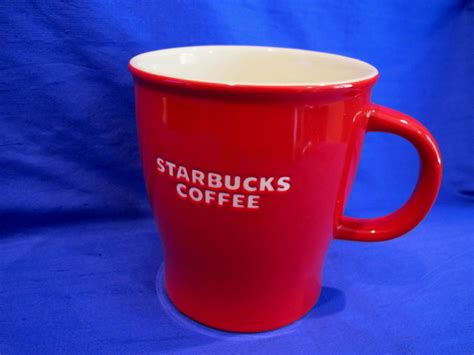 STARBUCKS Coffee Mug Cup Coffee Mug RED 2008 Collector Souvenir