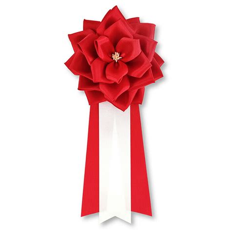 【楽天市場】yoneoka Ribbon リボン記章 徽章 胸章 大リボンバラ タレ付き 6個セット 4色 赤 白 ピンク 黄