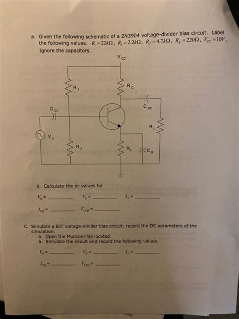 Solved Lab 2 Transistors Part A Transistor Circuits During