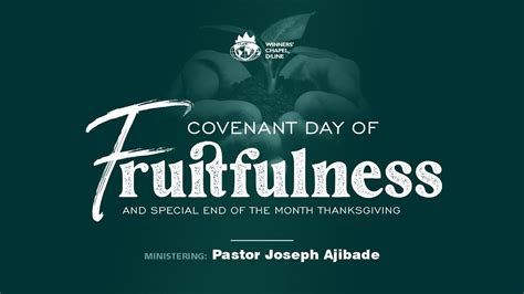 Covenant Day Of Fruitfulness Thanksgiving Dedication Service