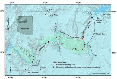 Colorado River Map [Colorado River on World Map]