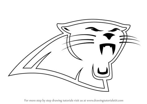 Learn How To Draw Carolina Panthers Logo Nfl Step By Step Drawing