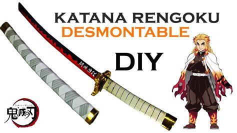 Como Hacer La Espada De Kyojuro Rengoku De Madera Kimetsu No Yaiba