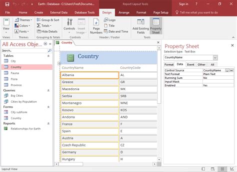 How To Create A Report From A Table In Access 2016