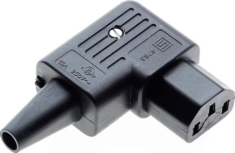 C13 Rewireable IEC Connector, 10A Right Angle - IEC320-C13 Connectors 3 ...