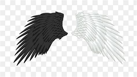 Wings Lineart Png Transparent Black And White Style Angel Wing Wings