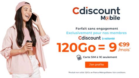 Cdiscount Mobile dévoile un nouveau forfait mobile avec 120Go à