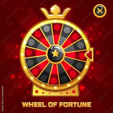 Vector Gold Wheel of Fortune For Ui Game element, background glow Stock ...