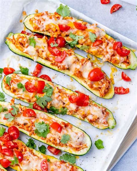 Enchilada Stuffed Zucchini Boats Healthy Fitness Meals