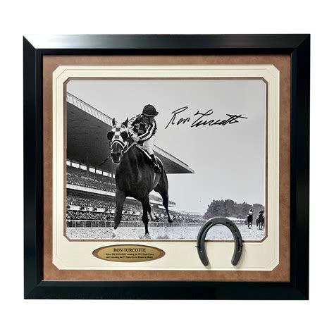 Ron Turcotte Signed "Secretariat" Far Away Belmont Photo // Framed ...