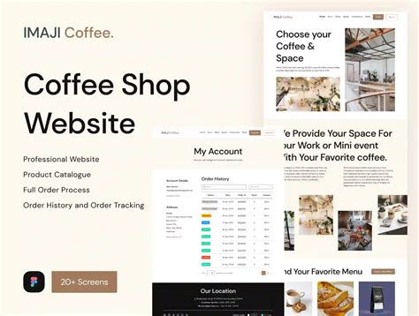 Imaji Coffee Website Coffee Shop And Online Shop Ui Kit Ui Kits — Ui