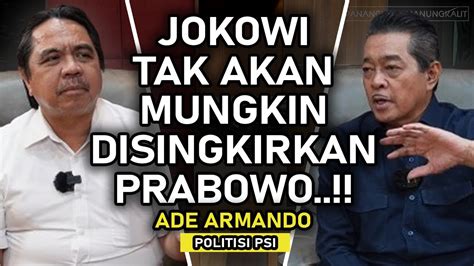 Prabowo Sadar Jokowi Berperan Besar Akan Kemenangannya Ade Armando