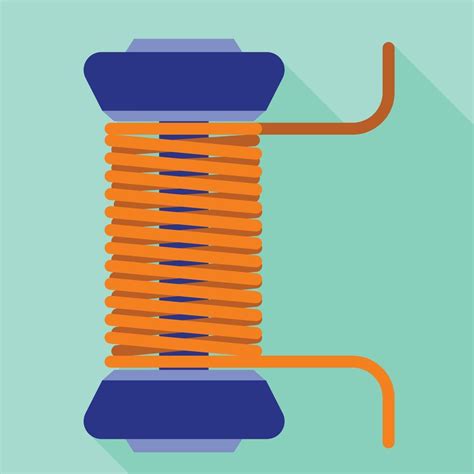 magnetic coil icon flat style  vector art  vecteezy