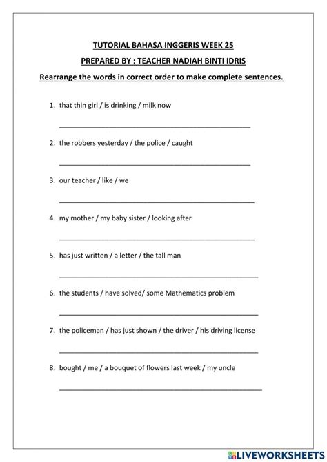 Sentence Patterns Fact Worksheet Pdf Worksheets Library