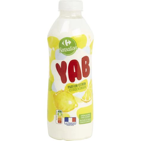 Yaourt à boire citron yab CARREFOUR SENSATION la bouteille de 825g à