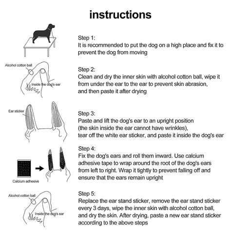 100% New Dog Ear Support Patch Fixed Support German Shepherd Dog Ear