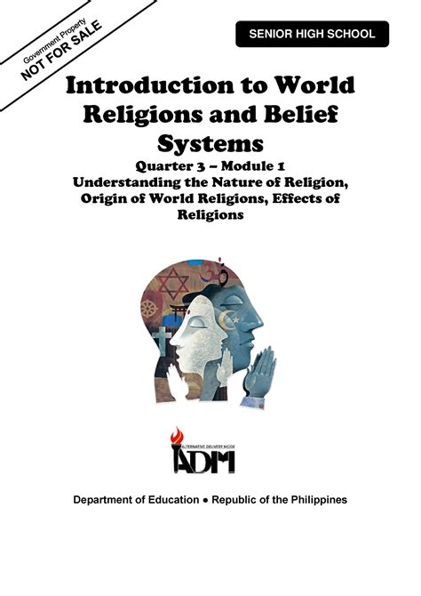 Wrbs11 Q3 Mod1 Understanding The Nature Of Religion Origin Of Religions