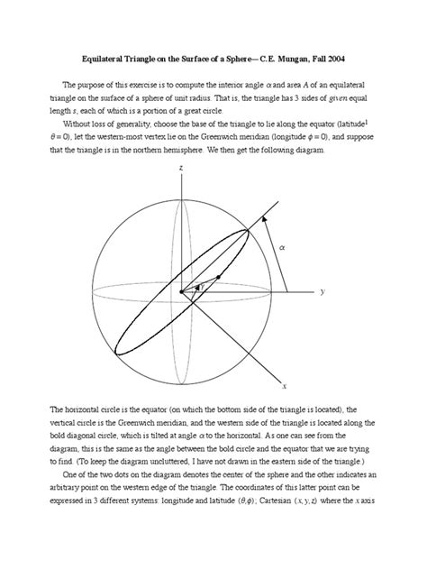 Spherical Triangle | PDF