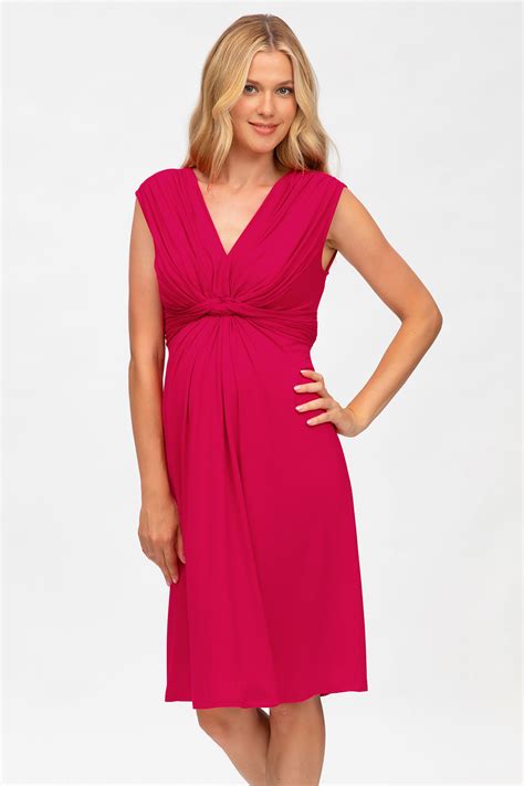 Papaver Maternity Nursing Dress In Raspberry Hautemama