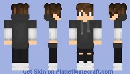 Black hoodie boy Minecraft Skin