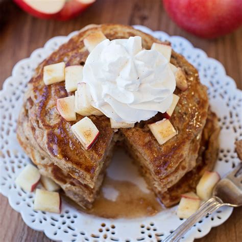 Apple Pie Pancakes Spiced Maple Syrup Life Made Simple