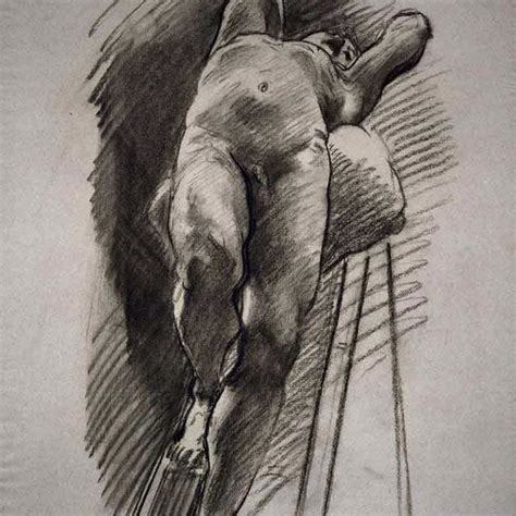 John Singer Sargent Male Nude Leaning Back On A Ladder C 1890 1915