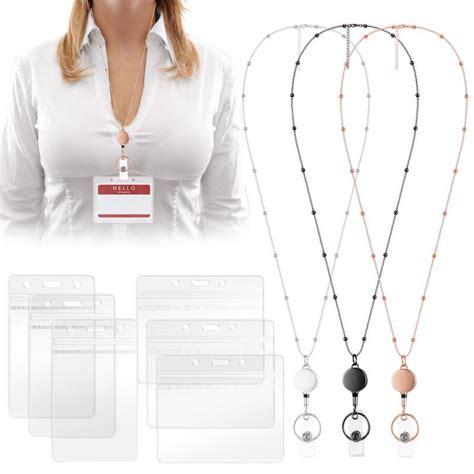 Lani Re Perl E Pour Badges D Identification Collier De Perles Avec Cl