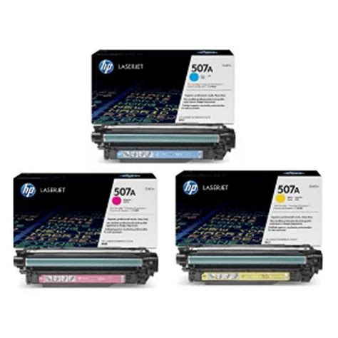 HP 507A Cyan Magenta Yellow Original LaserJet Toner Cartridge CE401A