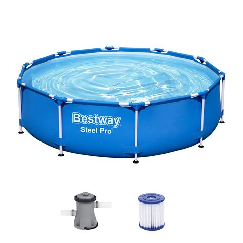 Bestway Steel Pro Frame Pool Set Mit Filterpumpe X Cm Blau