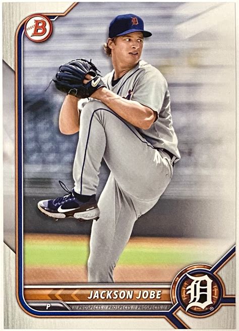 Jackson Jobe 2022 Bowman Detroit Tigers Baseball Prospect Rookie Card