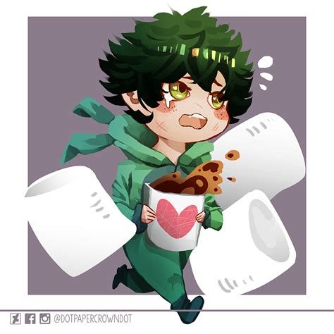 Chibi Izuku Midoriya Boku No Hero Fanart By Dotpapercrowndot On