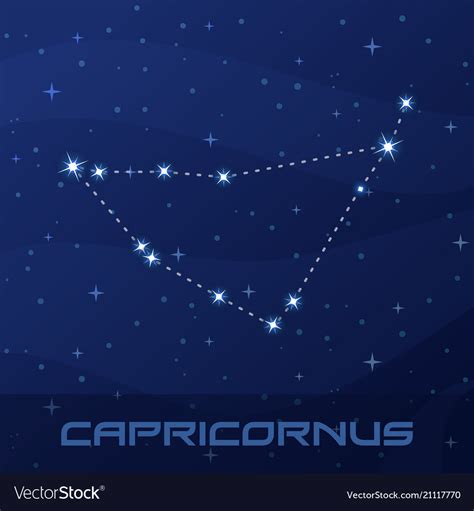 Constellation Capricornus Capricorn Astrological Vector Image