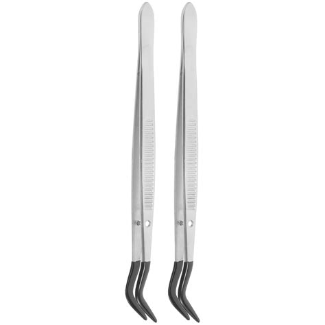 MLINS 2pcs Craft Tweezers Precision Tweezers Curved Tip Multipurpose