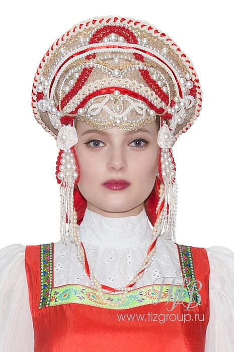 Кокошник с жемчугом, русский народный головной убор - купить за 17000 ...
