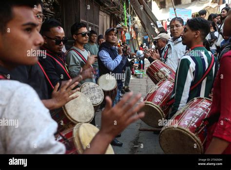 Kathmandu Bagmati Nepal Oktober W Hrend Der Khadga Jatra