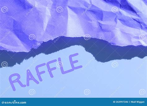 Conceptual Display Raffle Word Written On Means Of Raising Money By