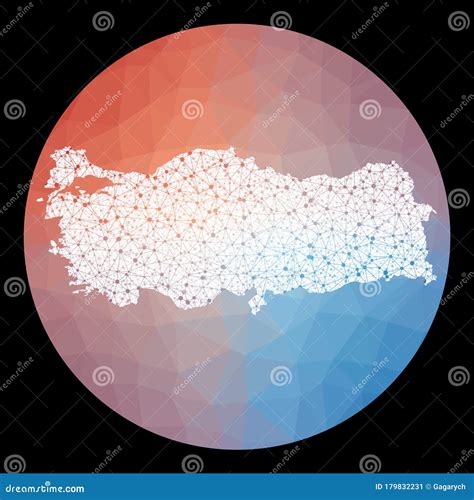 Vector network Turkey map. stock vector. Illustration of nationalist ...