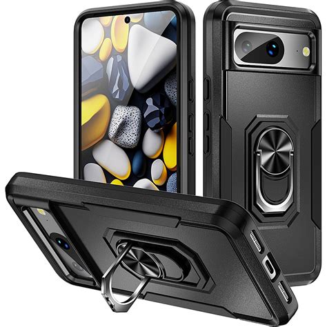 SaharaCase Military Kickstand Series Case For Google Pixel 8 Black