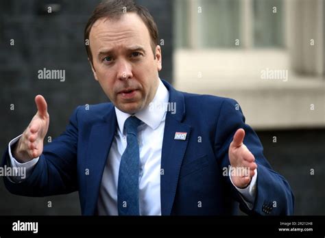 Photograph of Matt Hancock, Health & Social Care Secretary, outside ...