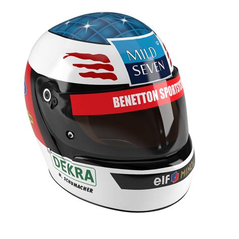 Helmet Michael Schumacher 1994 3D model | CGTrader