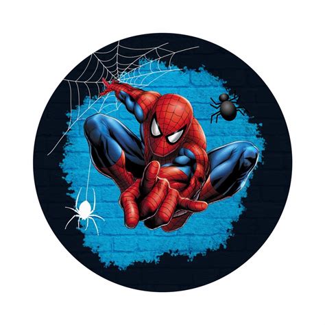 Painel De Festa Redondo Sublimado Tema Homem Aranha Shopee Brasil