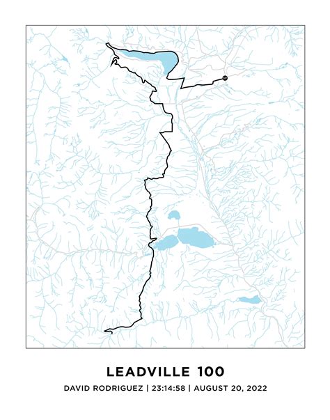 Leadville 100 Trail Race Course Map Personalized Leadville Etsy