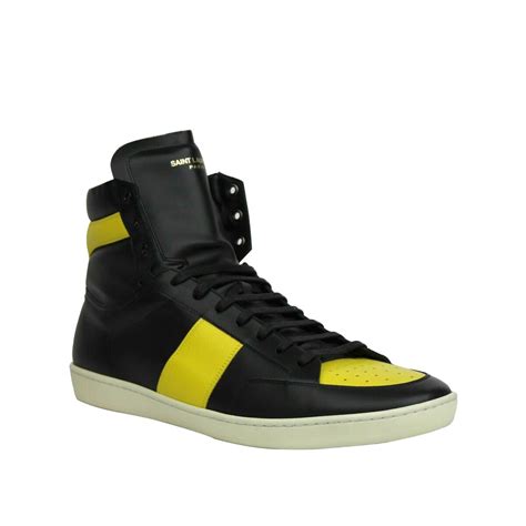 Buy Ysl Saint Laurent Saint Laurent Leather High Top Sneakers Multi